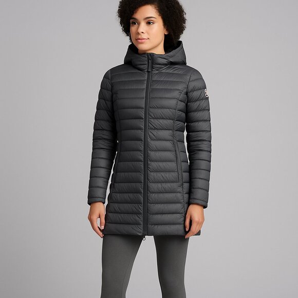 Parajumpers Kym Super Lightweight Gray Down Hooded Jacket XS NWT Women’s Coat - Picture 1 of 11